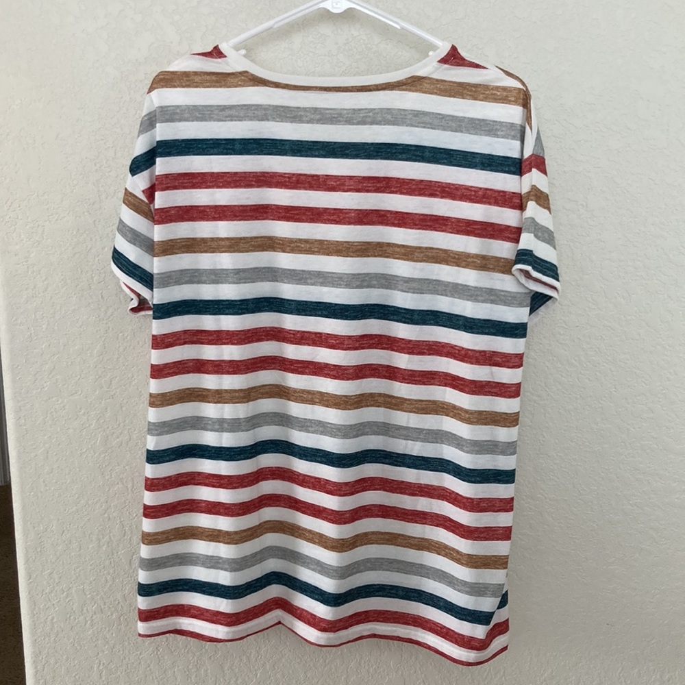 Basic Multi Stripped Tee - Picture 2 of 4